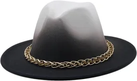 Women Men Winter Autumn Chain Woolen Fedoras Top Hat Jazz Caps Bowler Hats