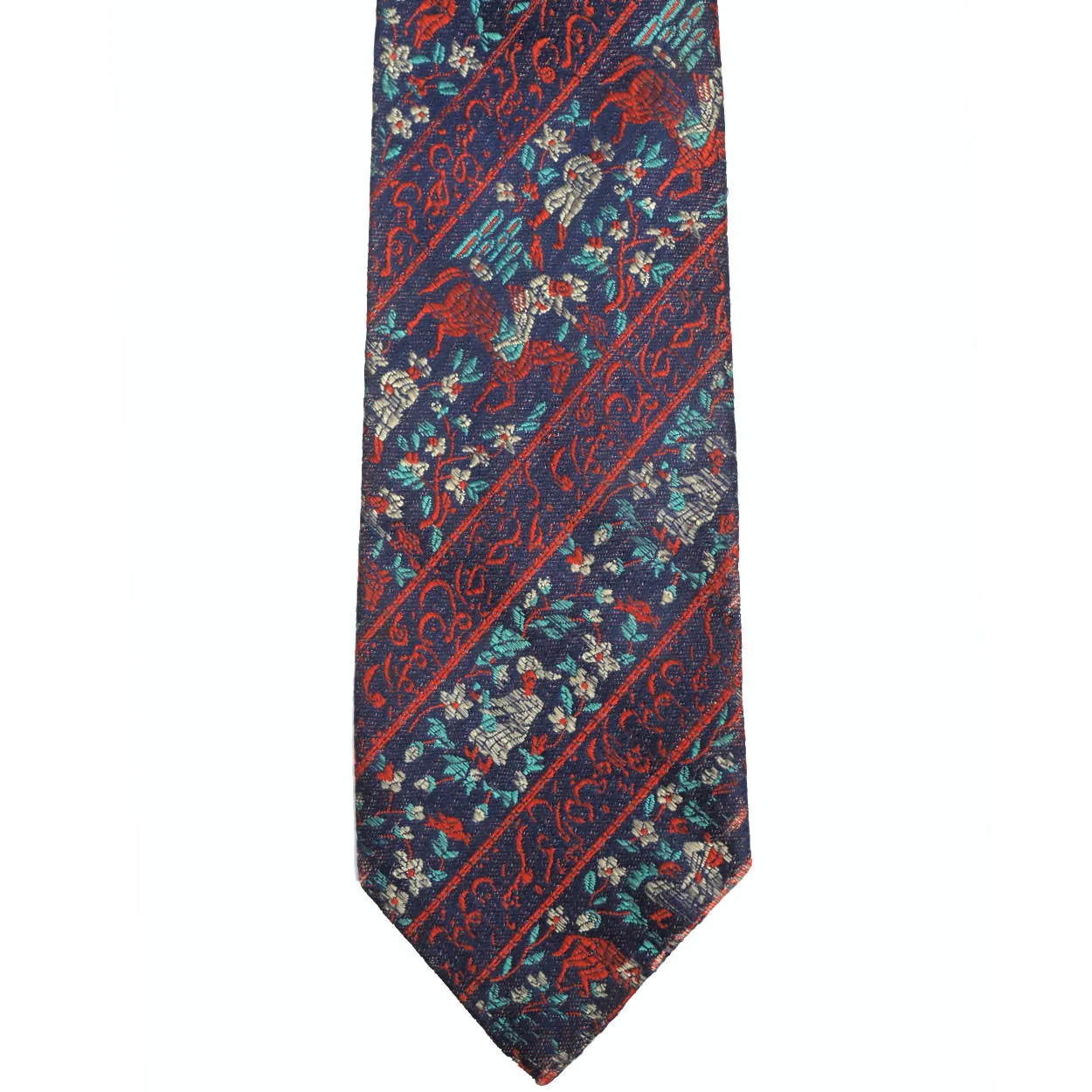 Woven Silk Necktie 1950s Vintage Tie Gorgeous Quality