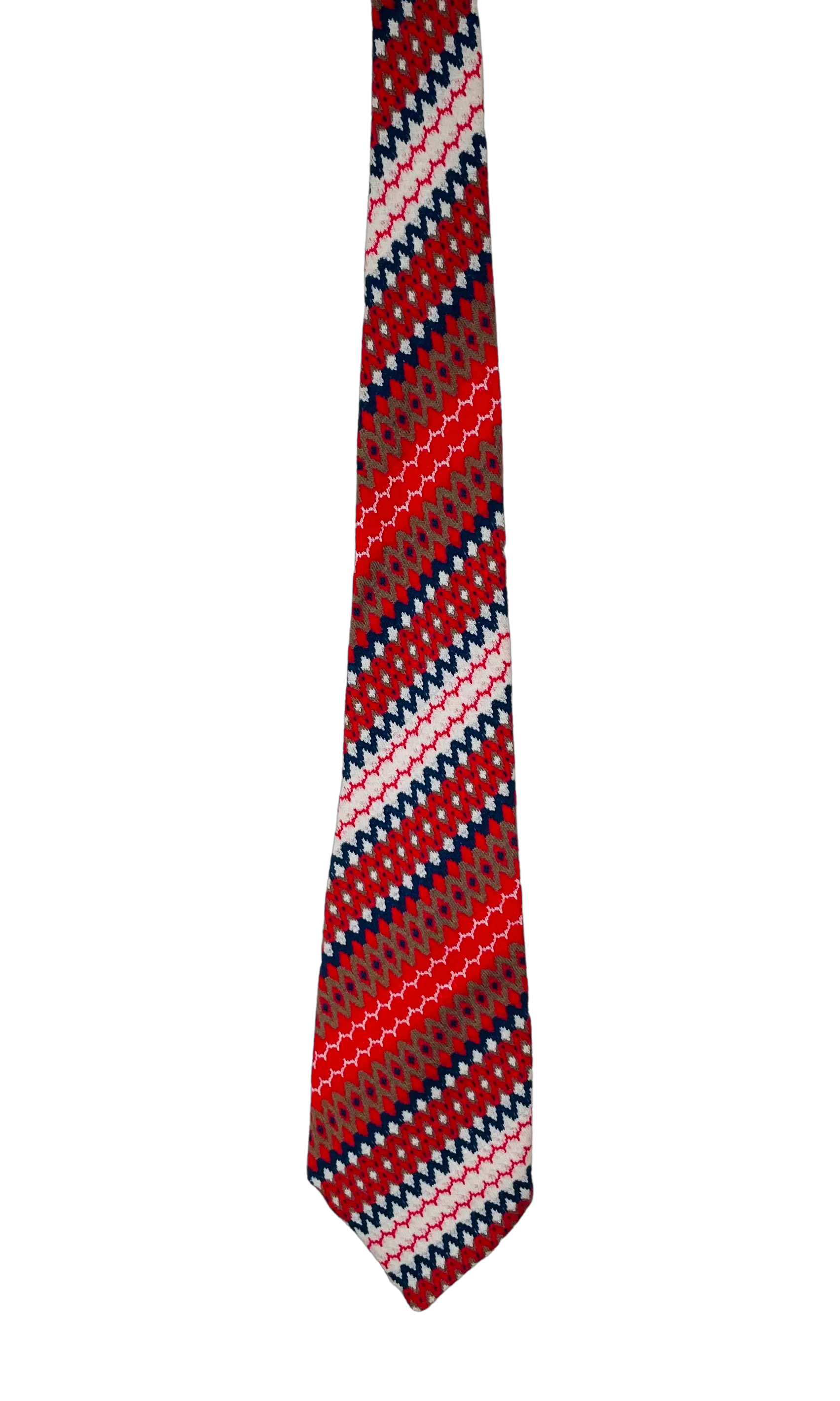 Woven Vintage Red Knitted Tie