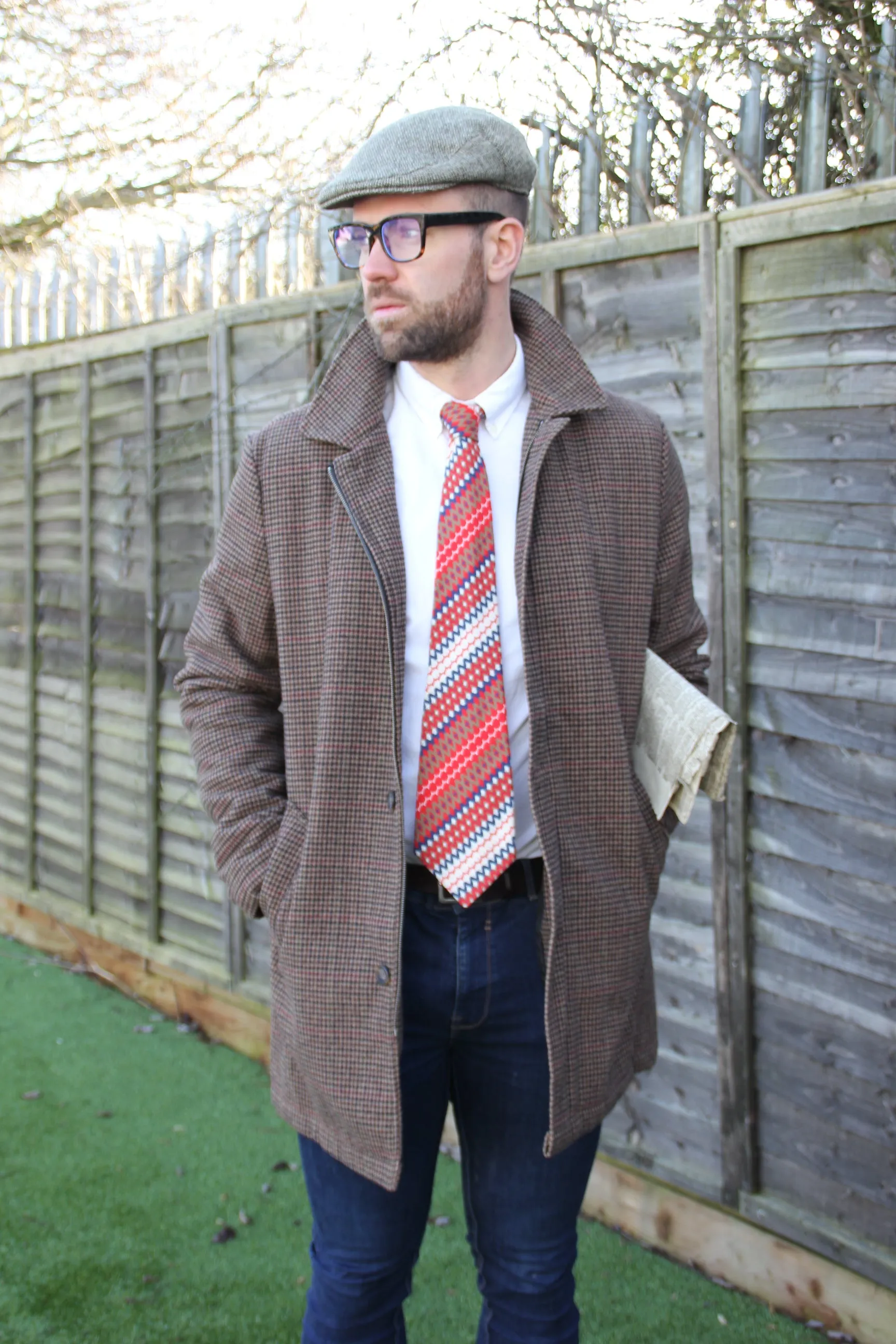 Woven Vintage Red Knitted Tie