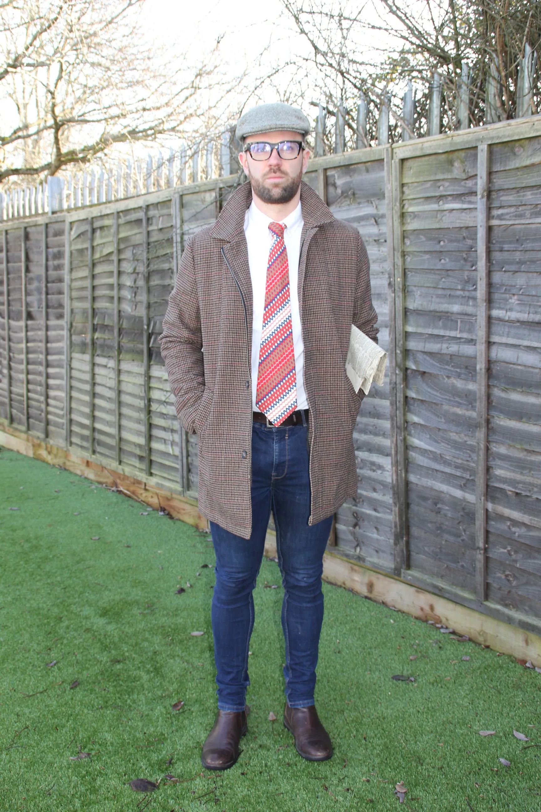 Woven Vintage Red Knitted Tie
