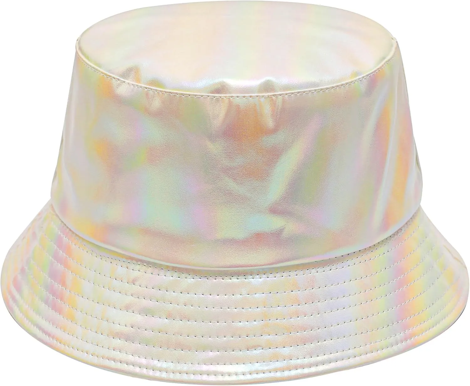 ZLYC Unisex Fashion Bucket Hat PU Leather Rain Hat Waterproof Fishmen Cap